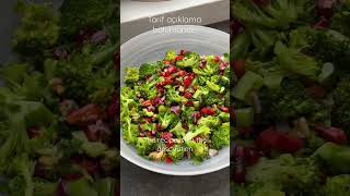 Özel sosu ile Brokoli Salatası  Broccoli Salad  Brokkolisalat shorts vegan easy [upl. by Naellij]