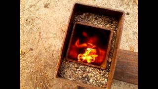 Real rocket stove camping version part 1 [upl. by Omlesna96]