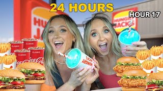 EATING FOR 24 HOURS STRAIGHT Food we’ve never tried before [upl. by Werna]