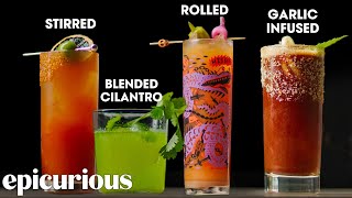 11 Bartenders Make a Bloody Mary Classic Flair Tiki amp More  Epicurious [upl. by Eisenberg]