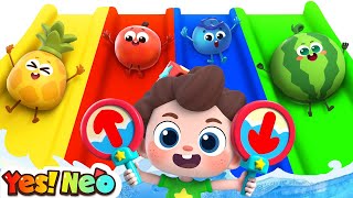 Ten Fruits on the Board  Sink or Float Song  Learn Numbers  Nursery Rhyme amp Kids Song  Yes Neo [upl. by Adnawyek]