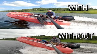 OUTBOARD HYDROFOIL BEFORE AND AFTER INSTALATION [upl. by Oakie]