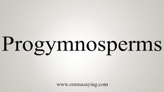 How To Say Progymnosperms [upl. by Ailadgim]