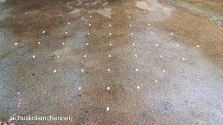 Easy kambi kolam 9 dotssimple sikku kolam 9 dotsmuggulu 9 dotslachus kolam channel [upl. by Hutt]