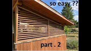 How to make outdoor wooden blinds PART 2  DIY wood project  venkovní dřevěné žaluzie část 2 [upl. by Rehctelf]