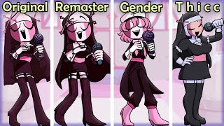 SARVENTE Original VS Remaster VS GenderBend VS Thicc  FNF Mods [upl. by Hahsi]