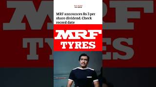 MRF share announce dividend  MRF share latest news today mrf dividend [upl. by Kirby368]