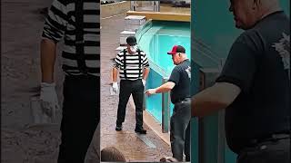 Tom The Clown King At Seaworld Water Park waterpark mime funny funnyvideo for shorts [upl. by Rahel779]