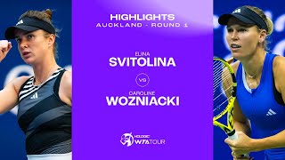 Elina Svitolina vs Caroline Wozniacki  2024 Auckland Round 1  WTA Match Highlights [upl. by Nostets]