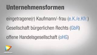 Gesellschaftsrecht – Grundlagen Tutorial Trailer video2braincom [upl. by Ennaerb]