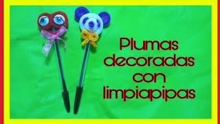 Plumas decoradas con limpiapipas [upl. by Shani]