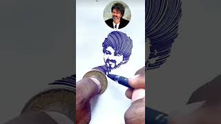 Thalapathi vijay 🔥🔥🔥coin 🪙 drawing [upl. by Ailaroc]