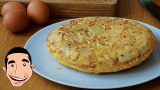 MOUTHWATERING SPANISH OMELETTE  How to Make Potato Omelette  Tortilla De Patatas Española [upl. by Imoin]