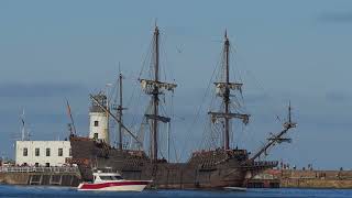 The Galleon quotGaleon Andaluciaquot leaving Scarborough July 2024 [upl. by Amy54]