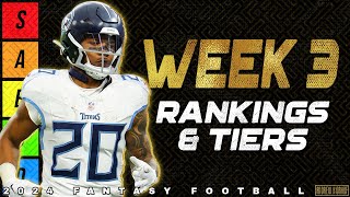 Top 40 Running Back Rankings amp Tiers  Week 3 Fantasy Football [upl. by Stewardson]