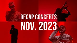 RECAP CONCERTS NOV2023 Freeze Corleone BB Jacques Hamza et Luidji [upl. by Dnalrag]