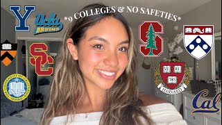 COLLEGE DECISION REACTIONS Stanford Harvard Ivies UCs amp NO SAFETIES [upl. by Sokin]