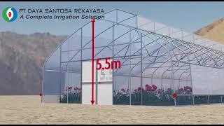 Single Side Roof Ventilation Greenhouse Model [upl. by Hildick670]