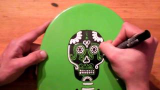 HOW TO PAINT A SKATEBOARD x PISTACHE ARTISTS skate street art graffiti posca pens bombing tutorial [upl. by Adiuqram242]