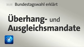 Bundestagswahl erklärt Überhang und Ausgleichsmandate [upl. by Eila]