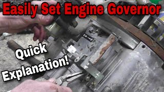 How To Properly Set the Governor On A Small Engine  With Taryl [upl. by Auoh]