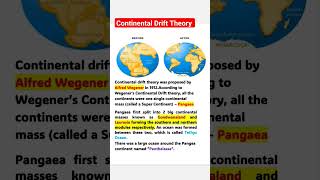 Continental Drift Theory by Alfred Wegener  ssccgl sscchsl [upl. by Ikkin]