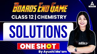 Solutions Class 12  One Shot  Chemistry  By Ayushi Maam [upl. by Dallis]