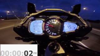 Triumph Tiger Explorer 0  100 kmh acceleration [upl. by Alrad590]