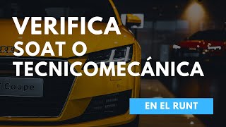 Consulta la Vigencia del SOAT o Tecnicomencánica de un Vehículo 🚗 [upl. by Ynnus]