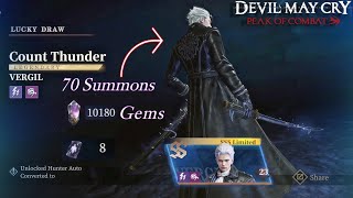 Devil May Cry peak of Combat  70 Summons on Count Thunder  Vergil and his exclusive weapon [upl. by Landel]