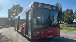 Vilniaus transportas 16 autobusas Skaidiškės  Nemėžis  Stotis [upl. by Eyoj]