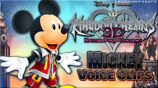 All Mickey Mouse Voice Clips • Kingdom Hearts 3D Dream Drop Distance • Voice Lines 2012 Bret Iwan [upl. by Atinyl]