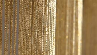 ShopWildThings Gold String Curtains with Metallix Lurex Strands [upl. by Eppilihp]