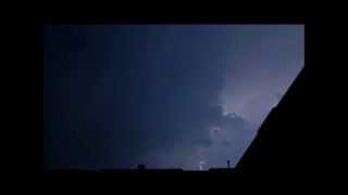 severe summer thunderstorm with nice lightning and continuous thunder [upl. by September]