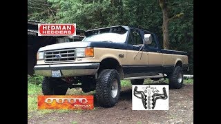 HEDMAN HEADERS INSTALLATION VIDEO 1987 FORD F350 460 BBF 4X4 [upl. by Pooley]