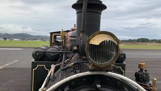 Steam Train crosses Gisborne Airport Runway Railway Crossing [upl. by Guildroy]