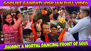 Jonathan amp Dobby Dancing💛 Ft Mortal  Godlike Ganpati Full Visarjan  S8ul Bootcamp [upl. by Nosak]