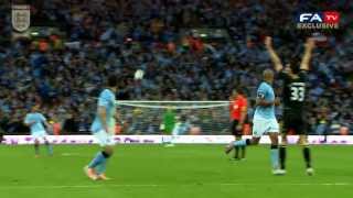 PITCHCAM Exclusive Pitchside highlights Wigan vs Manchester City 10 FA Cup Final 2013 [upl. by Rebmyt616]