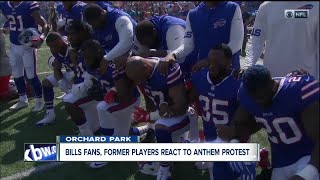 Bills fan leaves game after National Anthem protests [upl. by Suvart755]