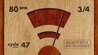 80 BPM 34 Wood Metronome HD [upl. by Eolande697]