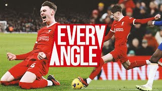 Every Angle of Conor Bradleys First Goal for the Reds  Liverpool 41 Chelsea [upl. by Chucho564]