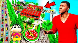 Franklin Upgrading NEW TRILLIONAIRE SECRET HOUSE in GTA 5  SHINCHAN and CHOP [upl. by Kung]