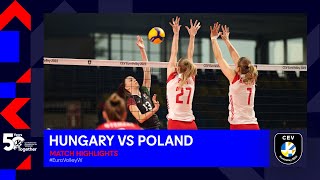 Hungary vs Poland  Match Highlights  CEV EuroVolley 2023 Women [upl. by Malti]