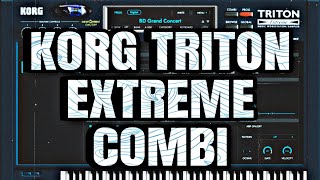 Korg Triton Extreme VST Combination Feature [upl. by Berri704]