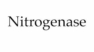 How to Pronounce Nitrogenase [upl. by Sewoll561]