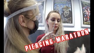 Piercing Marathon  6 Löcher auf einmal [upl. by Bonucci]