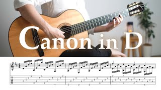 Canon in D Pachelbels Canon  TAB sheet music [upl. by Felty]