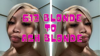 TONE 613 BLONDE TO ASH BLONDE  WATERCOLOR METHOD  EASY  AMAZON WIG [upl. by Traver]