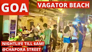 Vagator Beach Pe Adventure amp Crazy all Night Party Street of Goa  Vagator Beach Nightlife  Goa [upl. by Gaither]