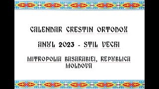 Calendar ortodox stil vechi 2023 Moldova [upl. by Vicki506]